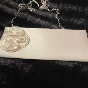 Evening satin clutch